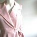 vintage. 60s Sleeveless Pale Pink Wrap Dress // S M
