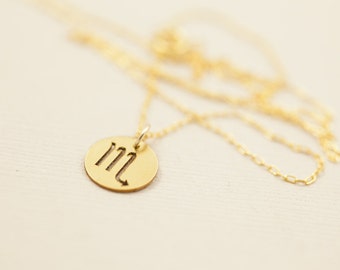 Zodiac necklace, zodiac charms, constellation necklace, zodiac jewelry, dainty necklace - gold filled