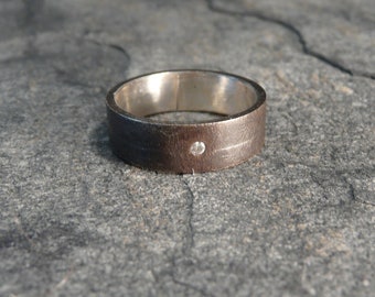 Sterling Silver and 2mm CZ Ring OOAK Bargain
