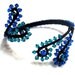 Swarovski Arm Band, Arm Bracelet/Cuff in Black, Teal and Blue, ONE OF A KIND