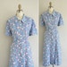 r e s e r v e d...1940s dress / 40s cotton floral print house dress / 1940s plus size dress