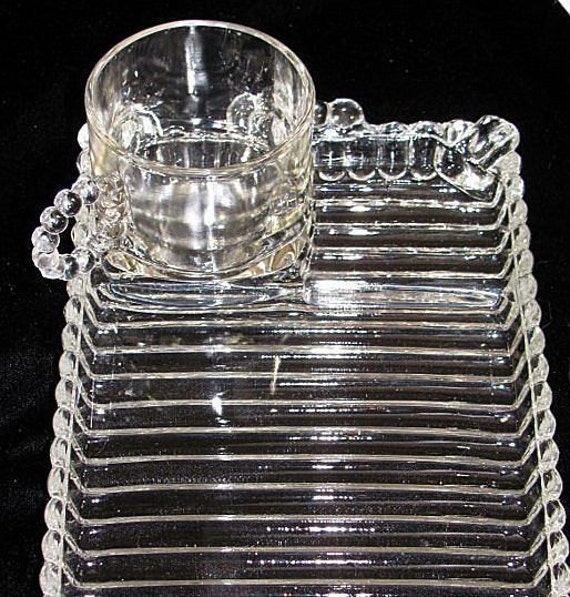 Items similar to ca. 1930's Rare Depression Glass Sandwich Plates with