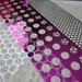 sequin waste - 1 yard each in THREE sizes - punchinella, POLKA DOTS, scrim, stencil