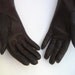 Long Brown Gloves Kid Leather - Vintage Kid Gloves - Chocolate Brown Gloves