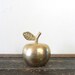 vintage small brass apple bell - gold toned - harvest - fruit - teacher gift