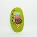 Ice hedgehogs with flower topping felt brooch