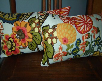 Schumacher CHIANG MAI DRAGON Pillow Cover Aquamarine, Lacquer, Mocha, Alabaster