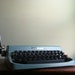 Vintage Olivetti Lettera 32 Portable Typewriter in Blue - 1960s - With case