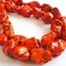 Orange Magnesite Turquoise Chunky Nugget Beads 16 Inch Strand 10mm-22mm Approx
