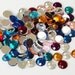 Multi Colored Jewels/ Faceted Acrylic Cabochon Jewels/ Flat back jewels (55) Pieces