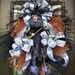 Halloween Wreaths, Witch Wreath, Door Decor, Fall Door Wreath, Halloween Decoration, Black and Silver
