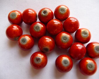 SALE!! Wonder bead, acrylic, orange, 8mm, round, Pkg Of 22 SALE!!!