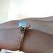 Antique Opal Ring 14K Gold Edwardian Chased Unusual Setting Size 6.5