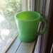Vintage Fire King Jadite Coffee Mug - D Handle