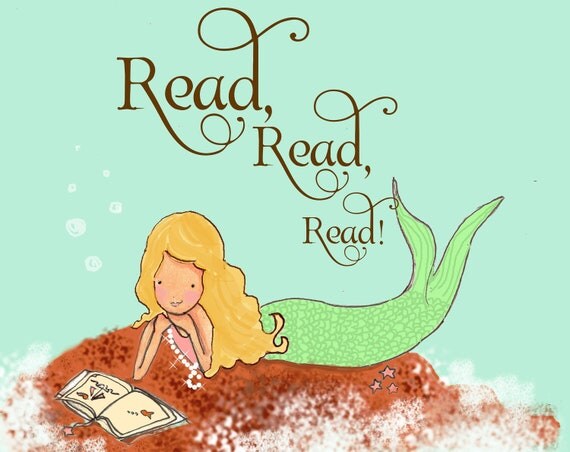 Items similar to Children's Wall Art -- READ - Print - Reading quotes