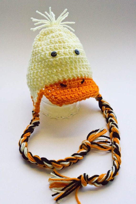 Crochet Animal Hats Duck Hat Newborn Photo Props Baby Shower