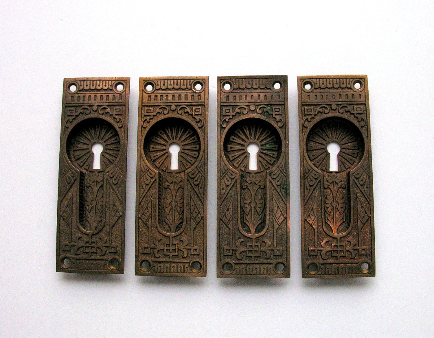 Antique Eastlake Victorian Hardware Pocket Door Recessed