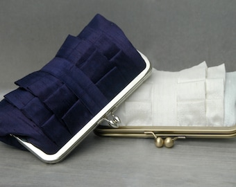 Perfect Pleat Kisslock- Formal Clutch Wedding Purse (Choose Your Colors)