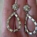 Beautiful Vintage Clear RHINESTONE Earrings with Baguettes
