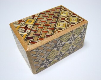 Japanese Puzzle box (Himitsu bako) 2.9inch (73mm) 10steps Yosegi