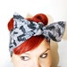 Vintage Inspired Head Scarf, Sparkle Bats, Rockabilly, psychobilly, retro, vintage inspired
