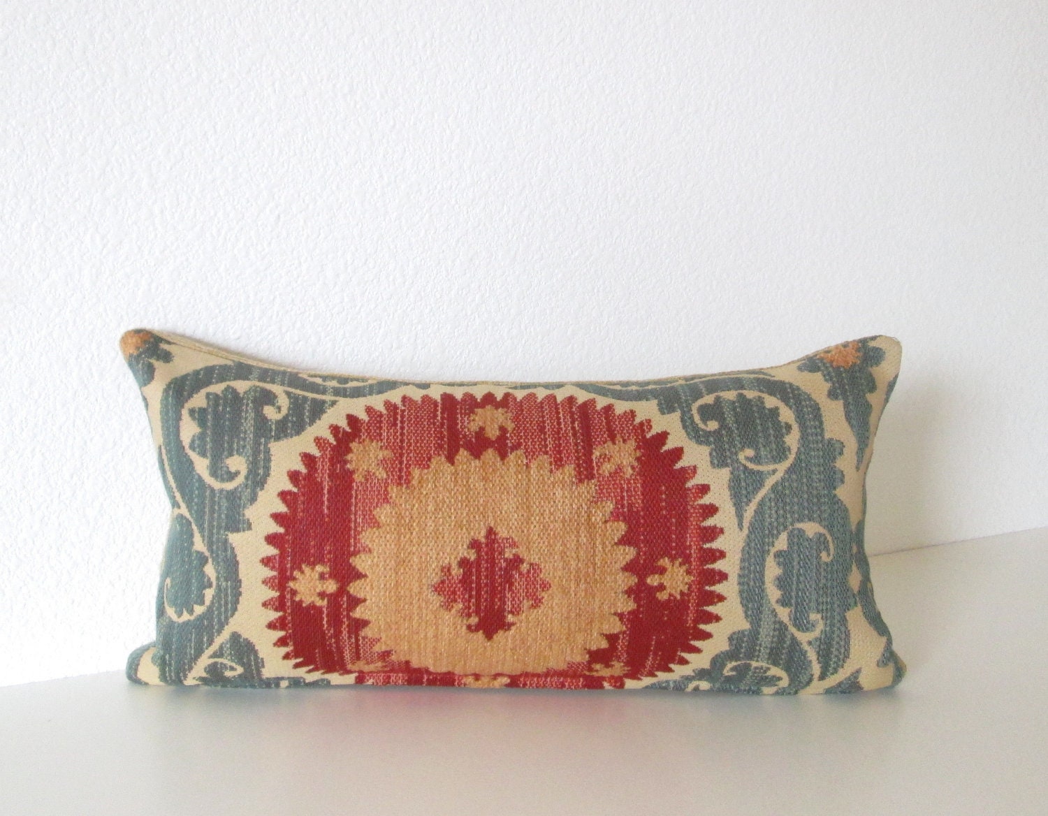 Decorative pillow cover Mini Lumbar Suzani Pillow 8x16