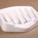 Porcelain SOAP DISH - White or Blue - Ceramic Digital Fabrication 3D Printing Craft Modern Bathroom Tray