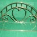 Vintage Wall Shelf Brass and Glass Heart Motif Display Shelf Perfect for Perfume Bottles Picture Frames