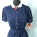 Vintage 70s Dress, Navy NOS Deadstock