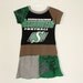 Recycled T Shirt Girl's Dress - Size 5/6 - Saskatchewan Roughriders Football