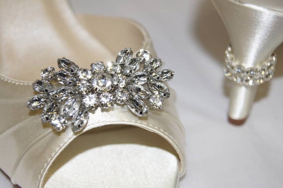 Wedding Shoes Great Gatsby Wedding Peep Toe Pumps by Parisxox