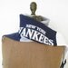 New York Yankees T Shirt Scarf / Navy Blue Gray Red White / Unisex / Fall / Autumn / Upcycled / Recycled / Cotton / Soft / Fun / ohzie