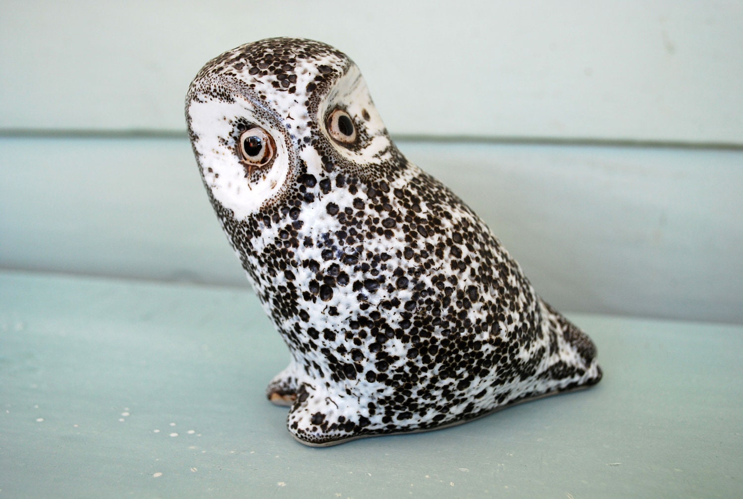 Pigeon Pottery Owl Figurine Douglas Ferguson