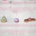 Yuwa Live Life Desserts Lace stripe pink fabric FQ or more