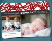 Our Newest Gift. Modern Scribble. Holiday Photo Card or Birth Announcement by Tipsy Graphics. Any colors and text, for 1 or more photos Il_170x135