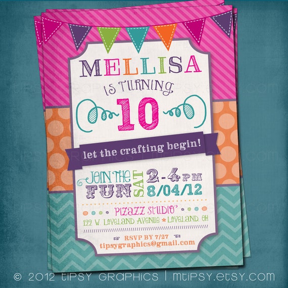 Craft Party Invitation Wording 8