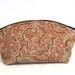 Extra Large Domed Make Up Bag in paisley print red/rust/brown/tan