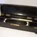 Superb Regnecy Pen Box Ebony Wood Brass & Bone c19th Hand Made Steel Screws Rare