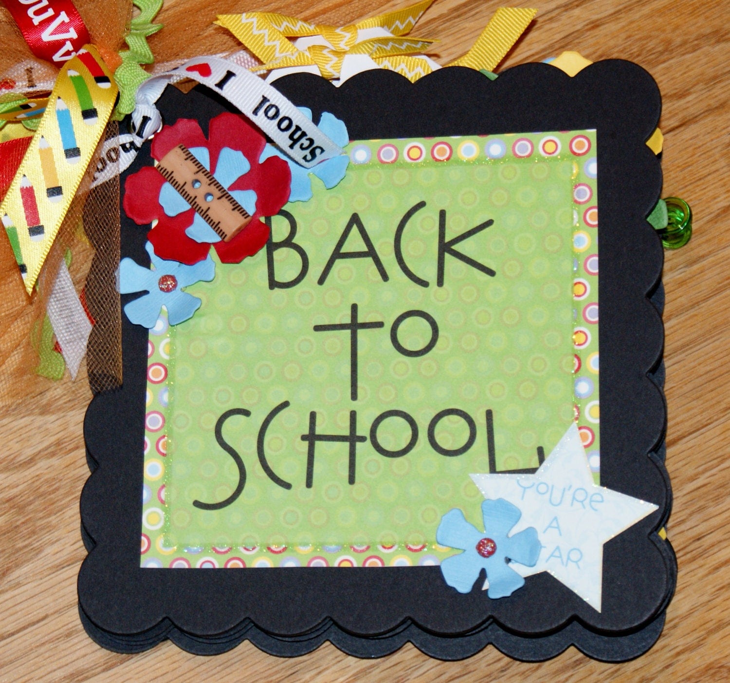 Premade School Scrapbook Mini Album Teacher Gift Preschool