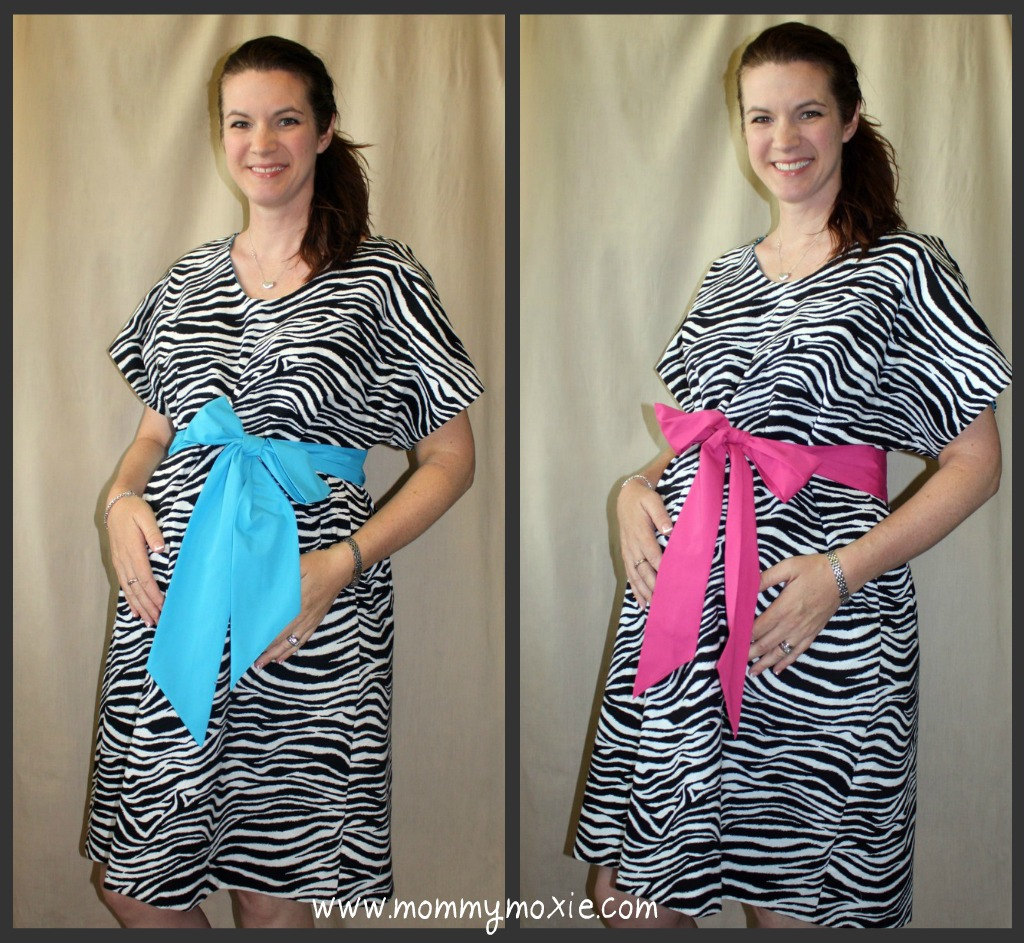LINED Mommy Maternity Hospital Birthing Gown Black and White