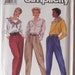 Misses Pants Pattern - Simplicity 9866 - Sizes 8-10-12-14, Waist 24 - 28
