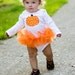 Polka Dot Pumpkin Baby Girl Tutu Bodysuit - Fall Halloween Thanksgiving Pumpkin Costume - Sizes Newborn - 24 Months