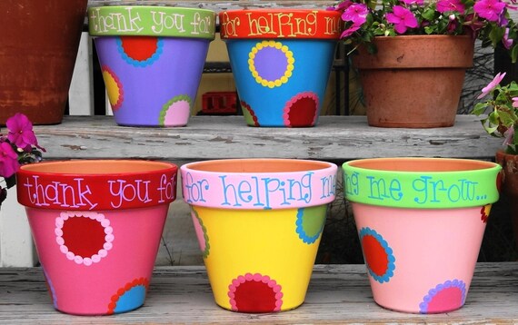 Teacher Gift Flower Pot for Teacher Thank you for helping me