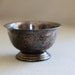 Small Tarnished Silver Pedestal Trophy Bowl - 1974