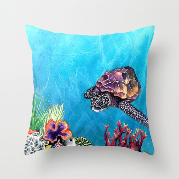 Decorative Pillow Cover Sea Turtle Throw Pillow Cushion