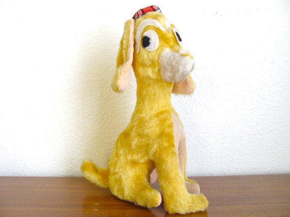 yellow stuffed dog