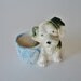 RESERVED vintage puppy planter figurine
