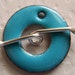 French Blue Enameled Toggle Clasp with Argentium Sterling Silver Wire Toggle Bar