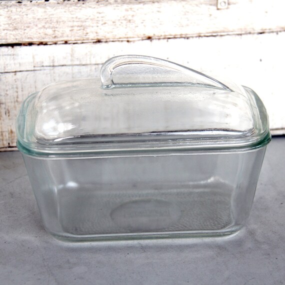 Glasbake 805 Glass Covered Loaf Dish Vintage by inhis2hands