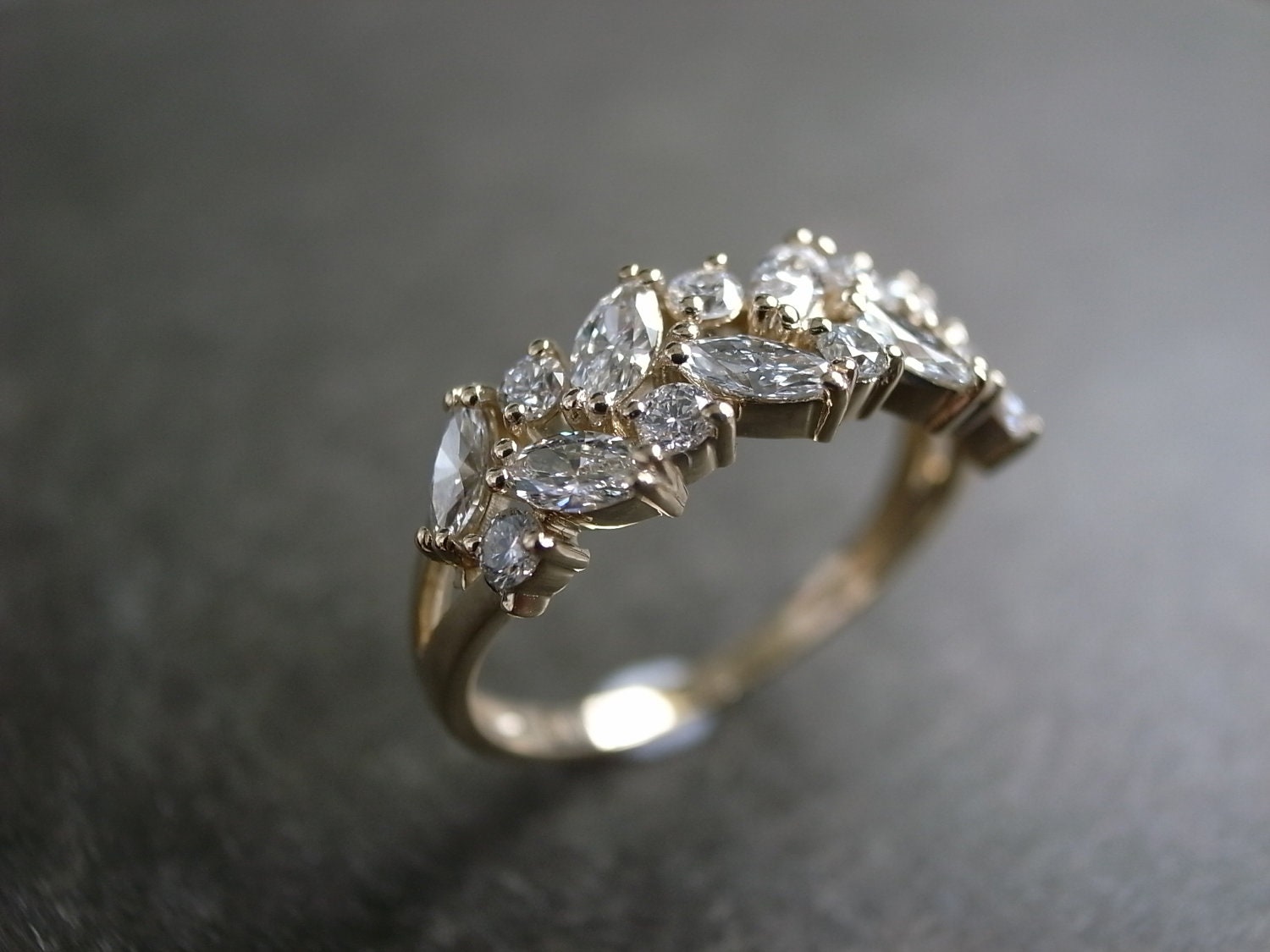 marquis diamond wedding ring